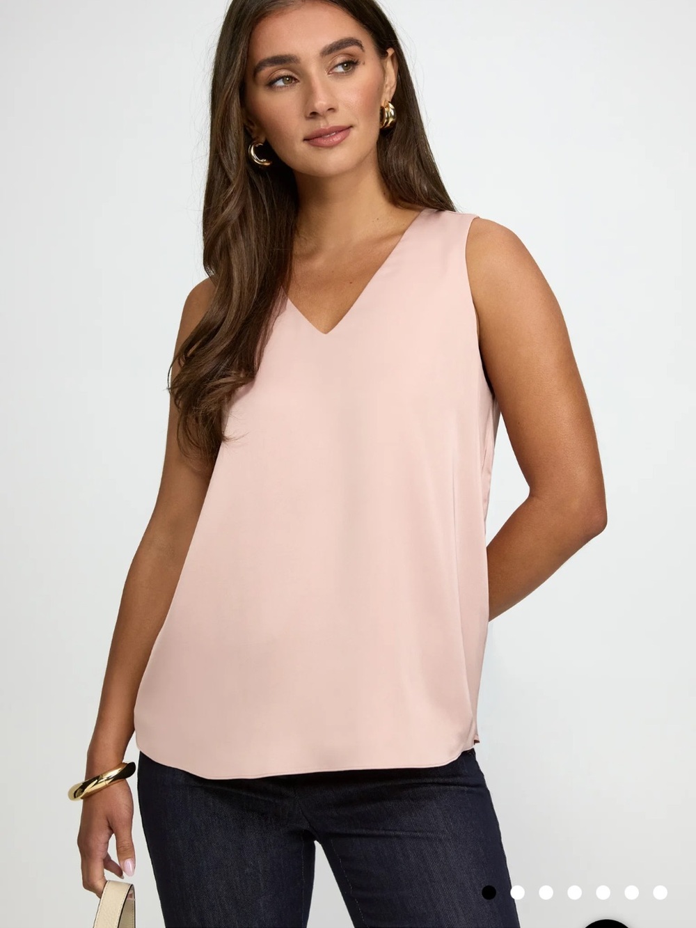 Laura Sleeveless Satin Blouse Blush Haze Pink